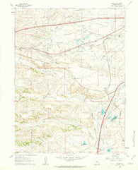 Borie Wyoming Historical topographic map, 1:24000 scale, 7.5 X 7.5 Minute, Year 1961