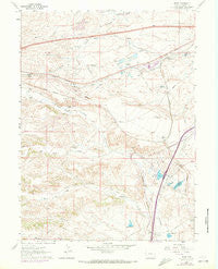 Borie Wyoming Historical topographic map, 1:24000 scale, 7.5 X 7.5 Minute, Year 1961