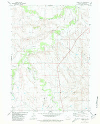 Bowen Flat Wyoming Historical topographic map, 1:24000 scale, 7.5 X 7.5 Minute, Year 1981