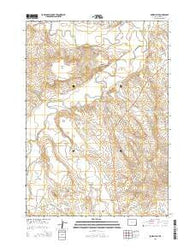 Bowen Flat Wyoming Current topographic map, 1:24000 scale, 7.5 X 7.5 Minute, Year 2015