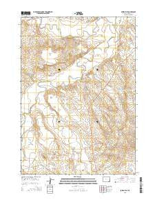 Bowen Flat Wyoming Current topographic map, 1:24000 scale, 7.5 X 7.5 Minute, Year 2015
