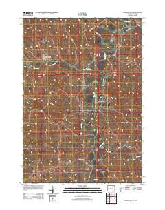 Bowman Flat Wyoming Historical topographic map, 1:24000 scale, 7.5 X 7.5 Minute, Year 2012