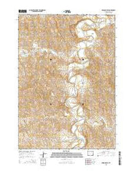 Bowman Flat Wyoming Current topographic map, 1:24000 scale, 7.5 X 7.5 Minute, Year 2015