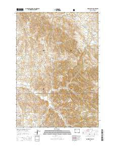 Bowman Hill Wyoming Current topographic map, 1:24000 scale, 7.5 X 7.5 Minute, Year 2015