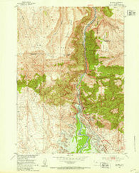 Boysen Wyoming Historical topographic map, 1:24000 scale, 7.5 X 7.5 Minute, Year 1951