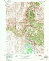 Boysen Wyoming Historical topographic map, 1:24000 scale, 7.5 X 7.5 Minute, Year 1951