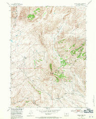 Bradley Peak Wyoming Historical topographic map, 1:24000 scale, 7.5 X 7.5 Minute, Year 1953