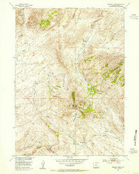 Bradley Peak Wyoming Historical topographic map, 1:24000 scale, 7.5 X 7.5 Minute, Year 1953