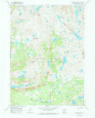 Bridger Lakes Wyoming Historical topographic map, 1:24000 scale, 7.5 X 7.5 Minute, Year 1968