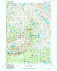 Bridger Lakes Wyoming Historical topographic map, 1:24000 scale, 7.5 X 7.5 Minute, Year 1968