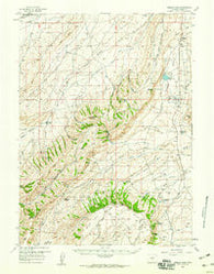 Bridger Pass Wyoming Historical topographic map, 1:62500 scale, 15 X 15 Minute, Year 1956