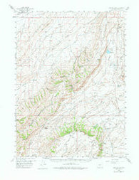 Bridger Pass Wyoming Historical topographic map, 1:62500 scale, 15 X 15 Minute, Year 1956