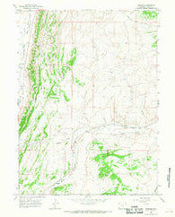 Bridger Wyoming Historical topographic map, 1:24000 scale, 7.5 X 7.5 Minute, Year 1965