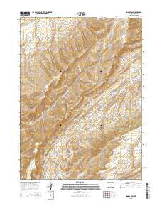 Bridger Pass Wyoming Current topographic map, 1:24000 scale, 7.5 X 7.5 Minute, Year 2015