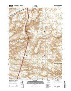 Bristol Ridge NE Wyoming Current topographic map, 1:24000 scale, 7.5 X 7.5 Minute, Year 2015