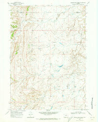 Broken Horn Creek Wyoming Historical topographic map, 1:24000 scale, 7.5 X 7.5 Minute, Year 1968