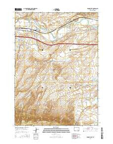 Brookhurst Wyoming Current topographic map, 1:24000 scale, 7.5 X 7.5 Minute, Year 2015