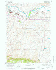 Brookhurst Wyoming Historical topographic map, 1:24000 scale, 7.5 X 7.5 Minute, Year 1961