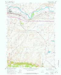 Brookhurst Wyoming Historical topographic map, 1:24000 scale, 7.5 X 7.5 Minute, Year 1961