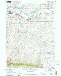 Brookhurst Wyoming Historical topographic map, 1:24000 scale, 7.5 X 7.5 Minute, Year 1961