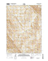 Broom Draw Wyoming Current topographic map, 1:24000 scale, 7.5 X 7.5 Minute, Year 2015