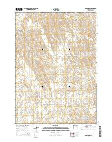 Brown Ranch Wyoming Current topographic map, 1:24000 scale, 7.5 X 7.5 Minute, Year 2015