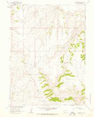 Browns Hill Wyoming Historical topographic map, 1:24000 scale, 7.5 X 7.5 Minute, Year 1961