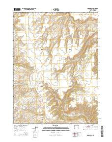 Browns Hill Wyoming Current topographic map, 1:24000 scale, 7.5 X 7.5 Minute, Year 2015