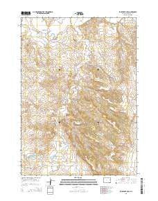 Buck Creek Hills Wyoming Current topographic map, 1:24000 scale, 7.5 X 7.5 Minute, Year 2015