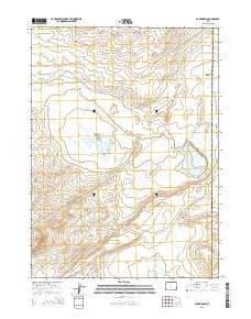 Buck Draw Wyoming Current topographic map, 1:24000 scale, 7.5 X 7.5 Minute, Year 2015