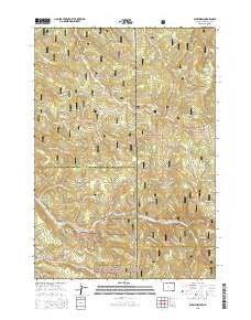 Buckhorn Wyoming Current topographic map, 1:24000 scale, 7.5 X 7.5 Minute, Year 2015