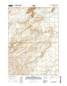 Bucklin Reservoirs Wyoming Current topographic map, 1:24000 scale, 7.5 X 7.5 Minute, Year 2015