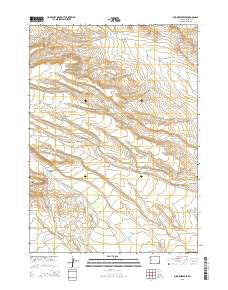 Budd Reservoir Wyoming Current topographic map, 1:24000 scale, 7.5 X 7.5 Minute, Year 2015