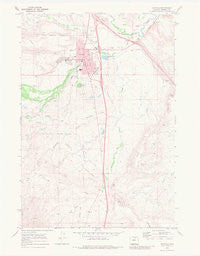Buffalo Wyoming Historical topographic map, 1:24000 scale, 7.5 X 7.5 Minute, Year 1970