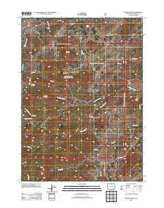 Buffalo Peak Wyoming Historical topographic map, 1:24000 scale, 7.5 X 7.5 Minute, Year 2012