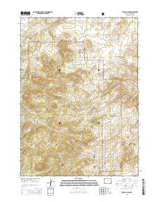 Buffalo Peak Wyoming Current topographic map, 1:24000 scale, 7.5 X 7.5 Minute, Year 2015