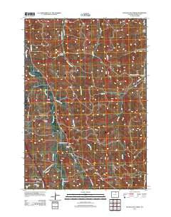Buffalo Run Creek Wyoming Historical topographic map, 1:24000 scale, 7.5 X 7.5 Minute, Year 2012