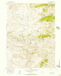 Bull Camp Peak Wyoming Historical topographic map, 1:24000 scale, 7.5 X 7.5 Minute, Year 1955