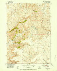 Bull Mountain Wyoming Historical topographic map, 1:24000 scale, 7.5 X 7.5 Minute, Year 1952