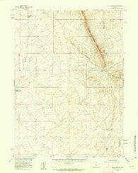Bull Springs Wyoming Historical topographic map, 1:24000 scale, 7.5 X 7.5 Minute, Year 1960