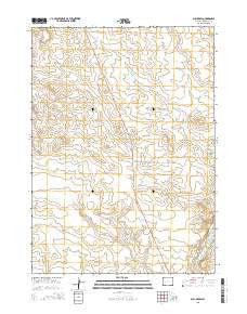 Bull Draw Wyoming Current topographic map, 1:24000 scale, 7.5 X 7.5 Minute, Year 2015