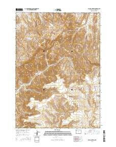 Bull Mountain Wyoming Current topographic map, 1:24000 scale, 7.5 X 7.5 Minute, Year 2015