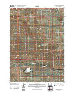 Burlington Lake Wyoming Historical topographic map, 1:24000 scale, 7.5 X 7.5 Minute, Year 2012