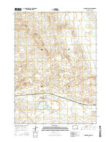 Burlington Lake Wyoming Current topographic map, 1:24000 scale, 7.5 X 7.5 Minute, Year 2015
