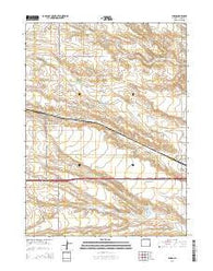 Burns Wyoming Current topographic map, 1:24000 scale, 7.5 X 7.5 Minute, Year 2015