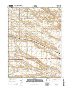 Burns Wyoming Current topographic map, 1:24000 scale, 7.5 X 7.5 Minute, Year 2015