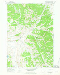 Burnt Mountain Wyoming Historical topographic map, 1:24000 scale, 7.5 X 7.5 Minute, Year 1965