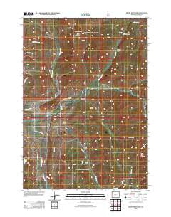 Burnt Mountain Wyoming Historical topographic map, 1:24000 scale, 7.5 X 7.5 Minute, Year 2012