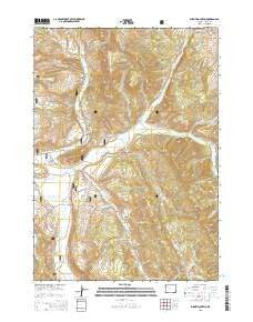 Burnt Mountain Wyoming Current topographic map, 1:24000 scale, 7.5 X 7.5 Minute, Year 2015