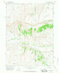 Burntfork Wyoming Historical topographic map, 1:24000 scale, 7.5 X 7.5 Minute, Year 1964